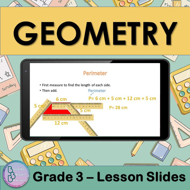 Geometry | 3rd Grade PowerPoint Lesson Slides| Angles Polygons Circles Triangles