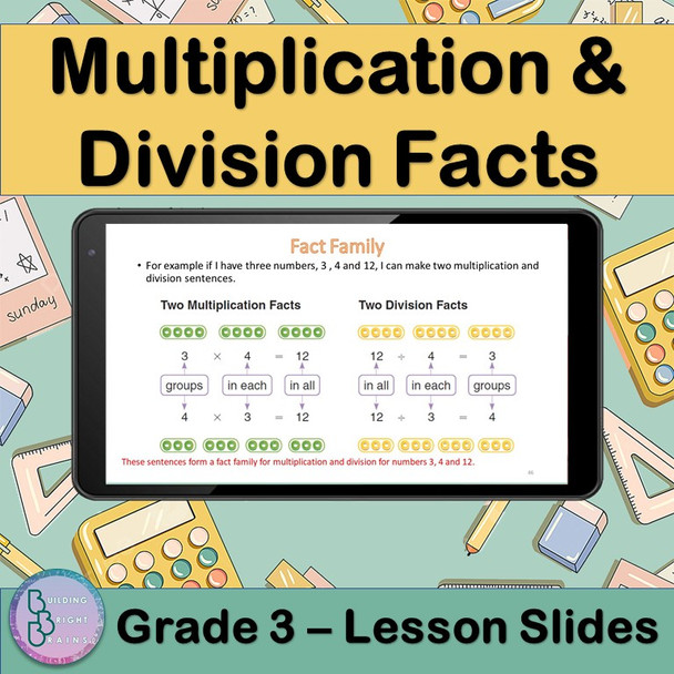 Multiplication And Division Facts | PowerPoint Lesson Slides for 3rd Grade