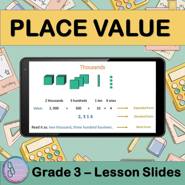 Place Value | PowerPoint Lesson Slides for 3rd Grade | compare and order numbers