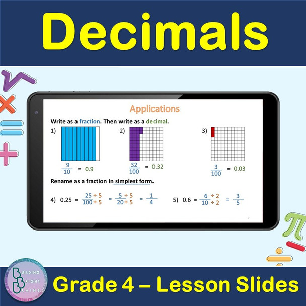 Decimals | 4th Grade PowerPoint Lesson Slides