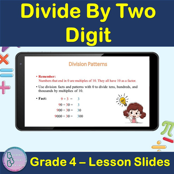 Division | Divide By Two Digit | 4th Grade PowerPoint Lesson Slides