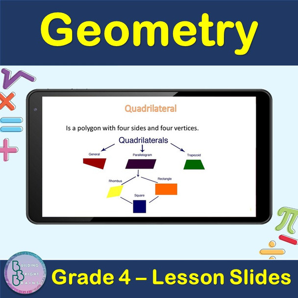 Geometry | 4th Grade PowerPoint Lesson Slides: Line, Circle, polygon, Triangle