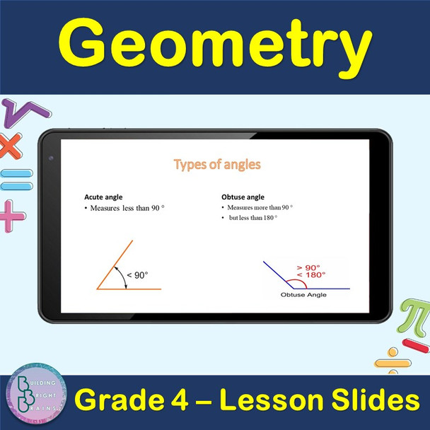 Geometry | 4th Grade PowerPoint Lesson Slides: Line, Circle, polygon, Triangle