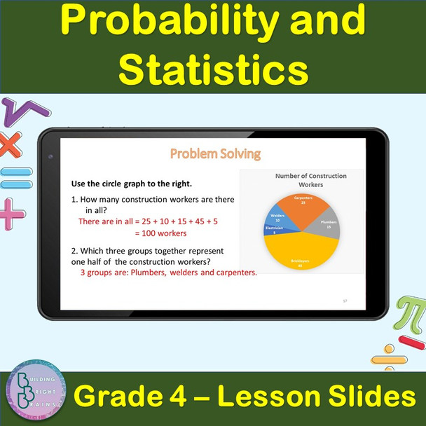 Probability and Statistics | 4th Grade PowerPoint Lesson Slides Pictograph