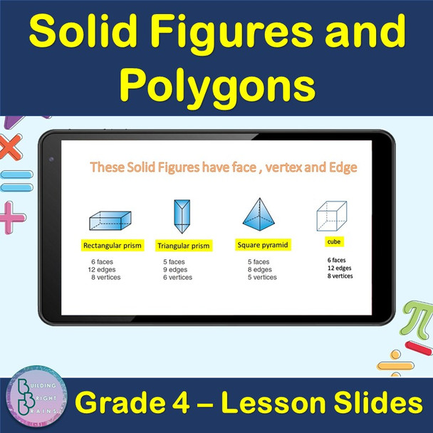 Solid Figures and Polygons | 4th Grade PowerPoint Lesson Slides