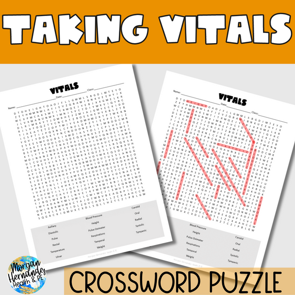 Vitals Word Search Puzzle