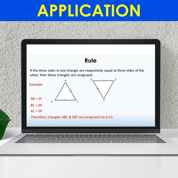 Congruent Triangles PowerPoint Presentation Lesson Middle School Geometry