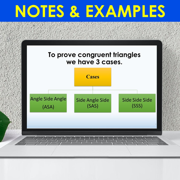 Congruent Triangles PowerPoint Presentation Lesson Middle School Geometry