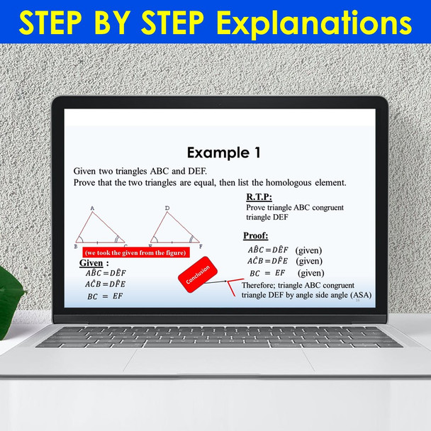 Congruent Triangles PowerPoint Presentation Lesson Middle School Geometry