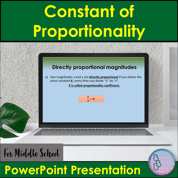 Constant of Proportionality PowerPoint Presentation Math Lesson Middle School