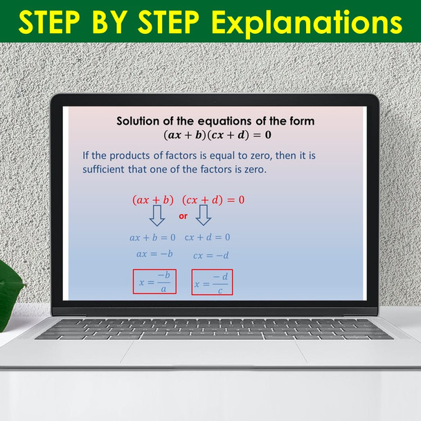 First Degree Equations part 2 PowerPoint Presentation Math Lesson Middle School