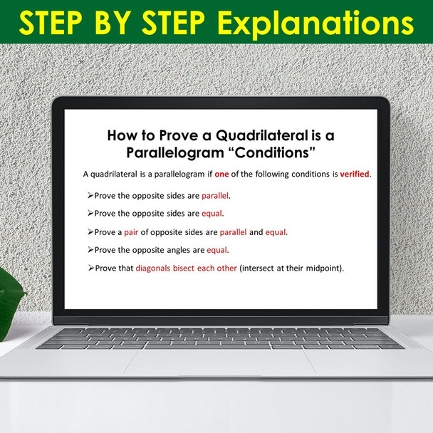 Parallelogram PowerPoint Presentation Lesson Middle School Geometry