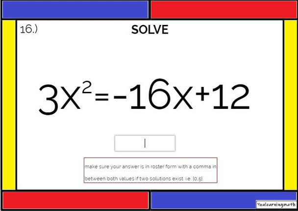 Solving Quadratic Equations by Factoring : Digital BOOM Cards - Notes Included!