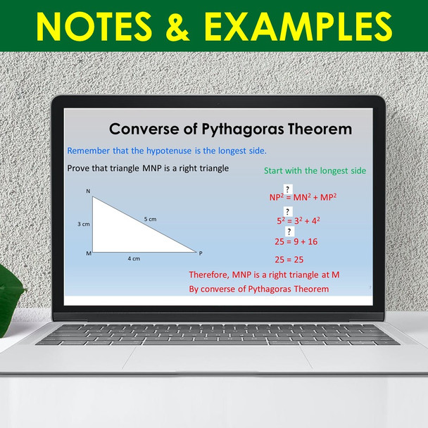 Pythagoras Theorem PowerPoint Presentation Lesson Middle School Geometry