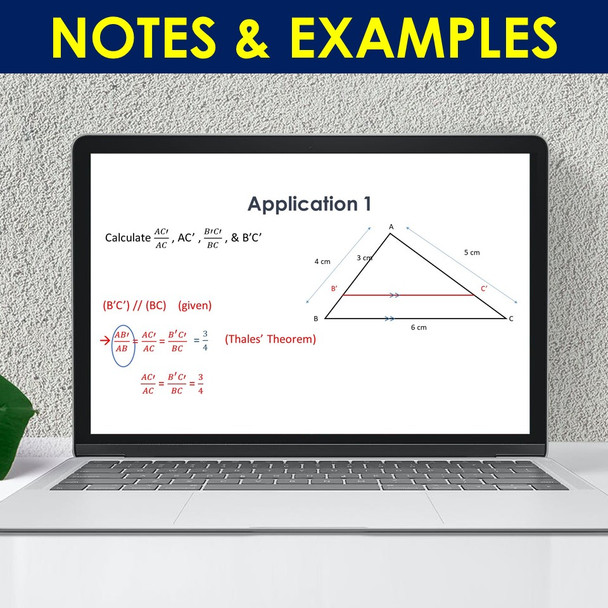 Thales' Theorem PowerPoint Presentation Lesson Middle School Geometry slides