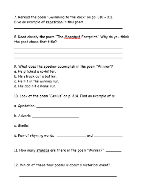 Wonders Reading 2020 Fourth Grade Weekly Selections Quiz Packet