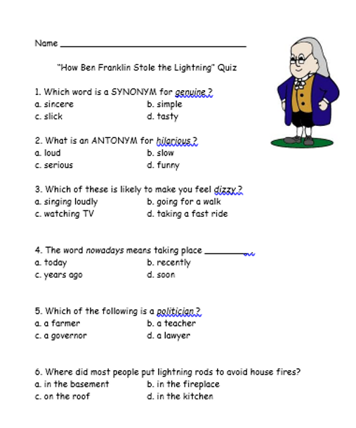 Wonders Reading 2020 Fourth Grade Weekly Selections Quiz Packet