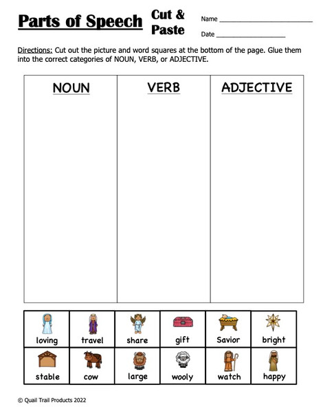 Grade 1 and Grade 2 ELA Worksheets | Christmas Theme