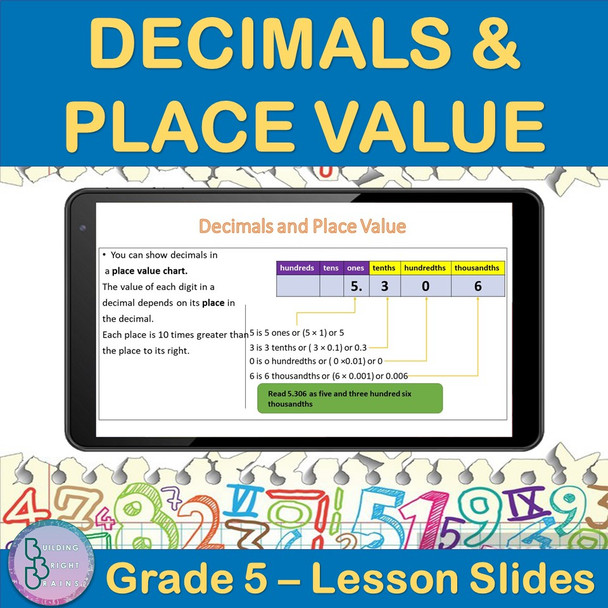 5th Grade Math Bundle | Decimals Fractions Geometry Multiplication Division