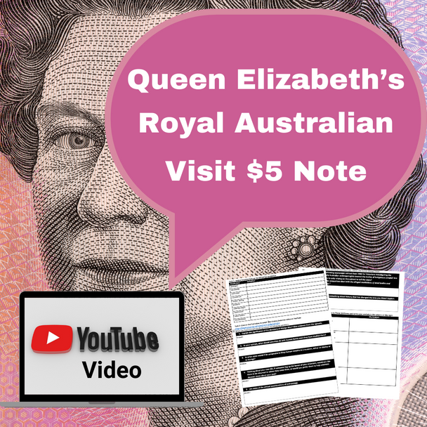 $5 Note: Queen Elizabeth II's 1954 Visit to Australia YouTube Lesson Resources