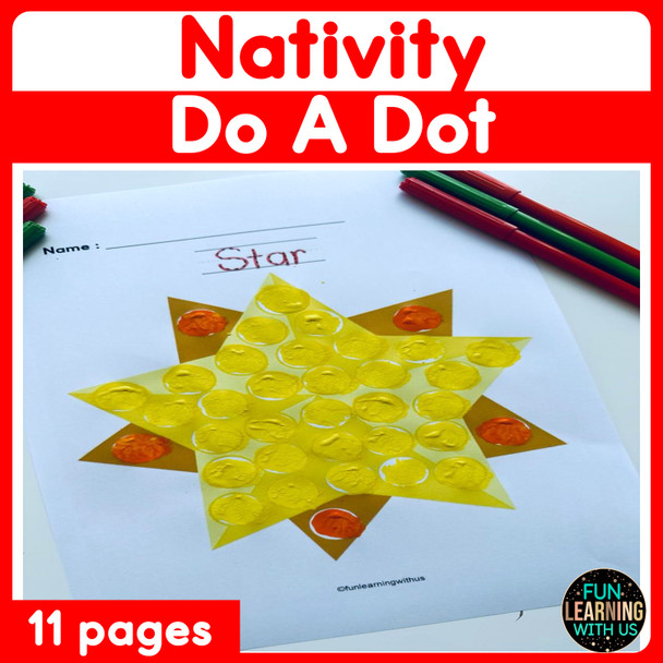 Nativity Do a Dot Activity | Christmas Around the World Dot Painting