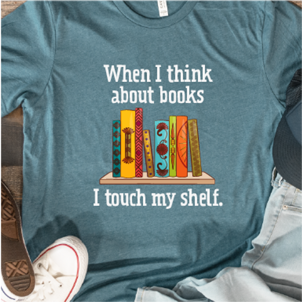 "When I Think about Book...." Unisex Tee