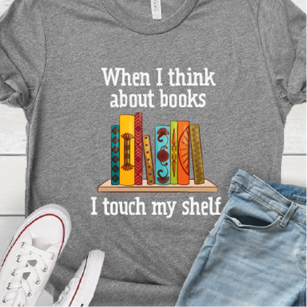 "When I Think about Book...." Unisex Tee