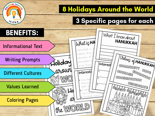 Holidays Around the World Booklet | Winter Holidays | Christmas Around the World