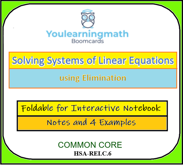 Exponential Growth and Decay Word Problems- Foldable for Interactive Notebook