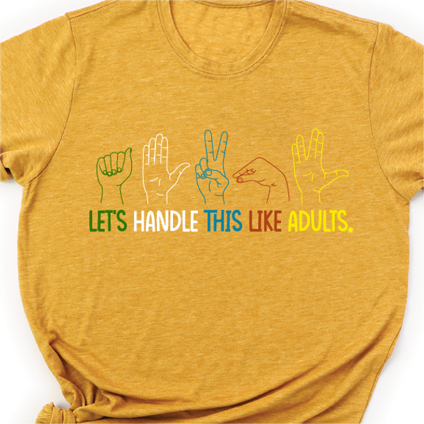 "Rock, Paper, Scissors, Lizard, Spock...Let's handle this like Adults" Unisex Tee