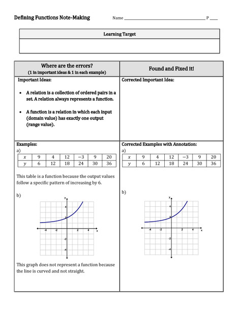 Defining Functions Thin Slicing Lesson - 8th Grade Math 8.F.A.1