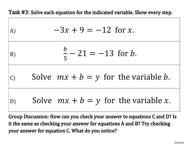 Solving Literal Equations Thin Slicing Lesson - Algebra 1