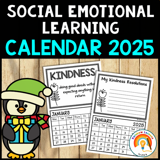 2025 Calendar Gift | Calendar Parents Gift | SEL New Year | Christmas Calendar