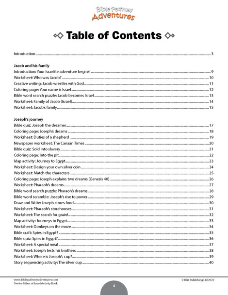 Twelve Tribes of Israel Activity Book Twelve Tribes of Israel Activity Book