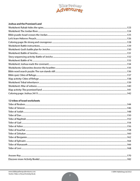 Twelve Tribes of Israel Activity Book Twelve Tribes of Israel Activity Book