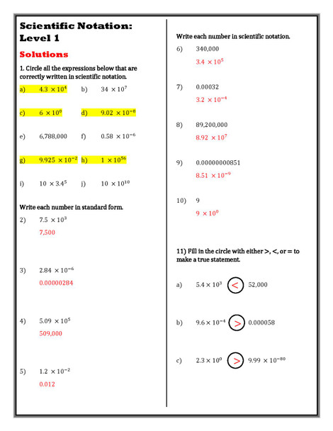 Level Ups: Scientific Notation 8th Grade Math