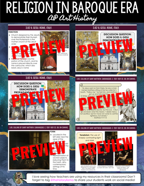 Religion in Baroque Art - PPT + Writing Practice - AP Art History