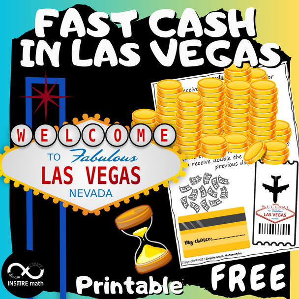 FREE Back To School Fun Math Activity | First Day Math | Money in Las Vegas