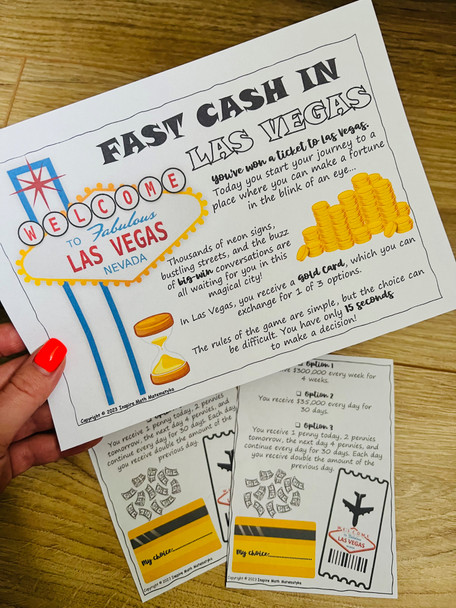 FREE Back To School Fun Math Activity | First Day Math | Money in Las Vegas