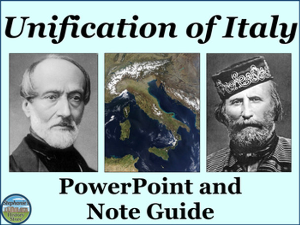 The Unification of Italy PowerPoint and Note Guide