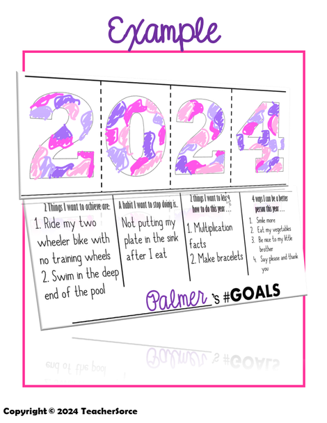 New Years 2024 Resolutions Foldable 