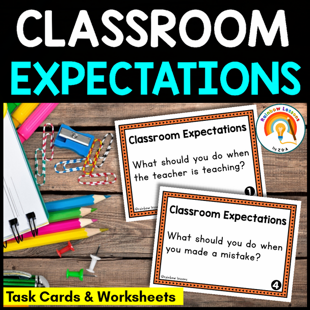 Reviewing Expectations After Winter Break | Classroom Expectations Review Cards