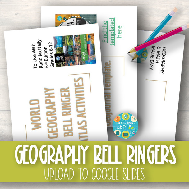 Geography Warm Ups Bell Ringers Activities for the Beginning of Class (SET 4)