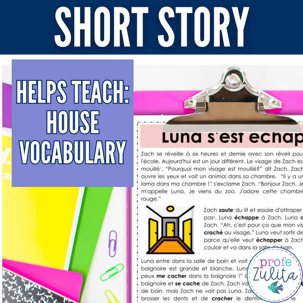 French Unit 24 - Rooms of the House French Reading Comprehension