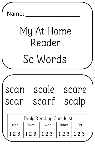 Decodable Readers Beginning Blends Sc, Sk, Sl, Sm