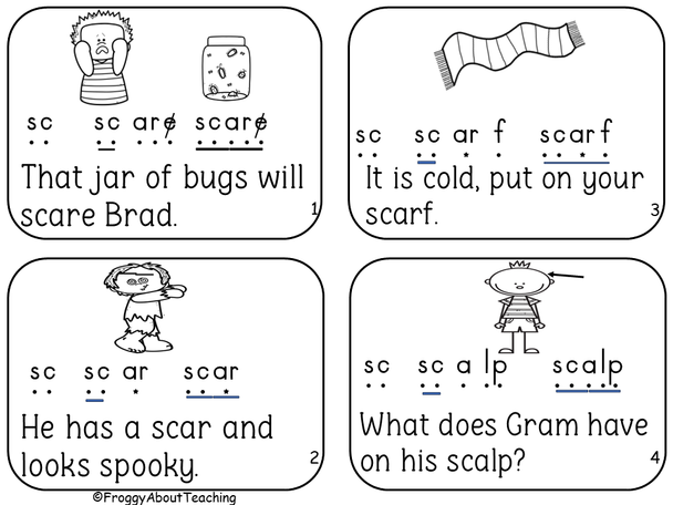 Decodable Readers Beginning Blends Sc, Sk, Sl, Sm