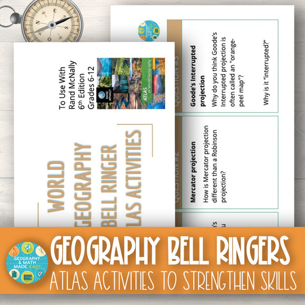 Geography Warm Ups Bell Ringers Activities for the Beginning of Class (SET #6)