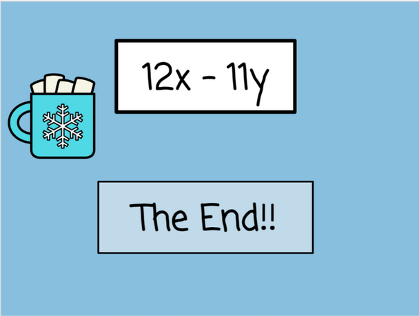 Equivalent Expressions Race - Winter-Themed