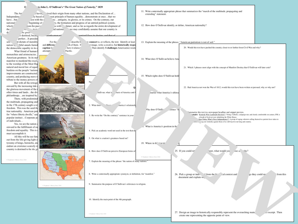 Manifest Destiny Primary Source and Image Analysis