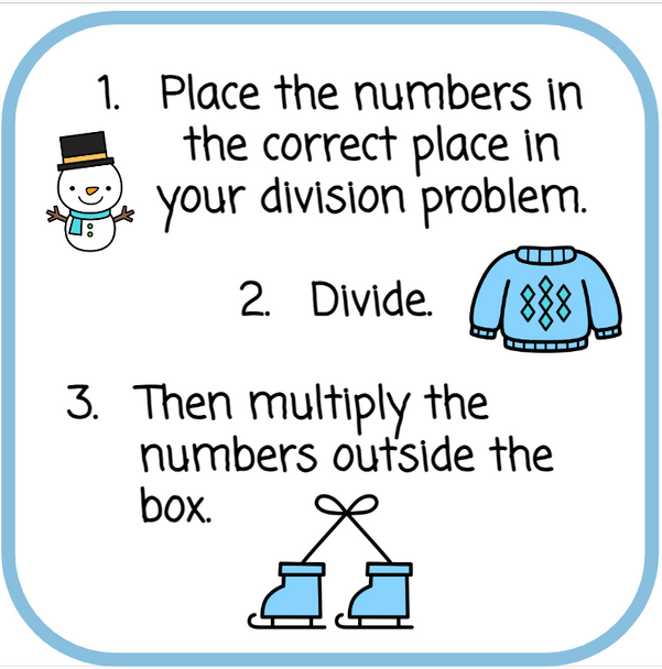 Long Division with Number Chips - Digital and Printable